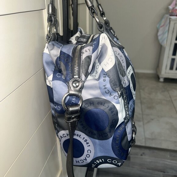 Coach Print Sateen Alexandra Satchel Crossbody Handbag - Picture 8 of 11